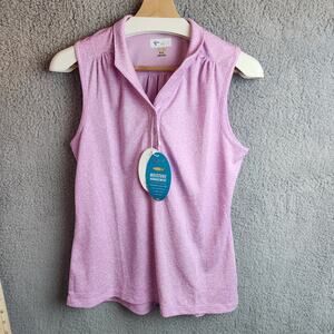 Greg Norman Women’s Golf Top Size M PINK Sleeveless Moisture Management NEW